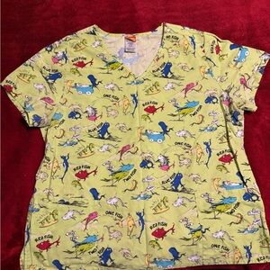 Dr. Seuss WhimsicalScrub Top
